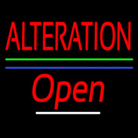 Red Alteration Open Blue Green Line Neonreclame