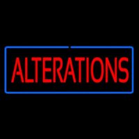 Red Alterations Blue Border Neonreclame