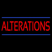 Red Alterations Blue Lines Neonreclame