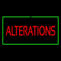 Red Alterations Green Border Neonreclame