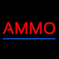 Red Ammo With Blue Line Neonreclame