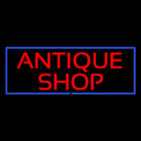 Red Antique Shop Blue Border Neonreclame