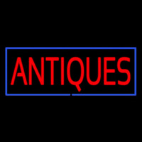 Red Antiques Blue Rectangle Neonreclame