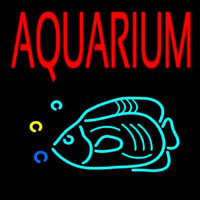 Red Aquarium Fish Logo Neonreclame