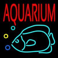 Red Aquarium Fish Logo Neonreclame