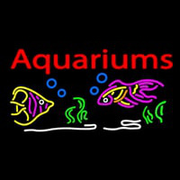 Red Aquariums Fish Logo Neonreclame