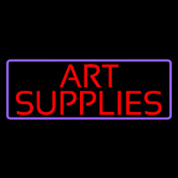 Red Art Supplies With Border Neonreclame