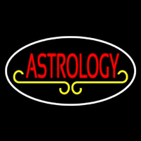 Red Astrology White Border Neonreclame