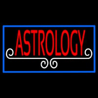 Red Astrology White Line Blue Border Neonreclame