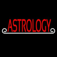 Red Astrology White Line Neonreclame
