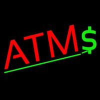 Red Atm Dollar Logo Neonreclame