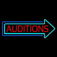 Red Auditions Arrow Neonreclame