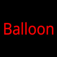 Red Balloon Cursive Neonreclame
