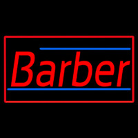 Red Barber Blue Lines With Red Border Neonreclame