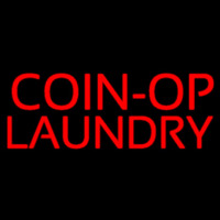 Red Block Coin Op Laundry Neonreclame