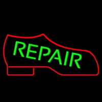 Red Boot Green Repair Neonreclame