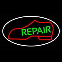 Red Boot Green Repair With Border Neonreclame