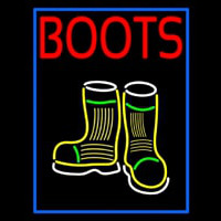 Red Boots With Logo Neonreclame