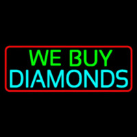 Red Border We Buy Diamonds Neonreclame