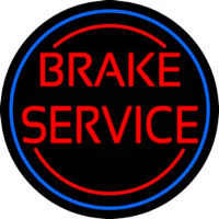 Red Brake Service Blue Circle Neonreclame