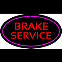 Red Brake Service Purple Oval Neonreclame