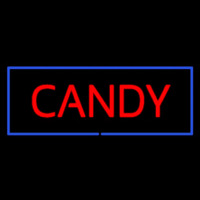 Red Candy With Blue Border Neonreclame