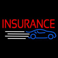 Red Car Insurance Neonreclame