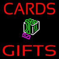 Red Cards And Gifts Block Neonreclame
