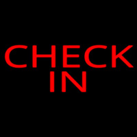 Red Check In Neonreclame