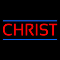 Red Christ With Line Neonreclame
