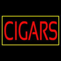 Red Cigars With Yellow Border Neonreclame