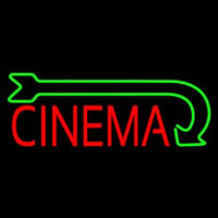 Red Cinema With Green Arrow Neonreclame