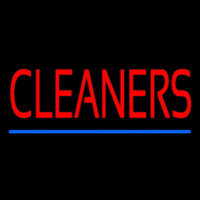 Red Cleaners Blue Line Neonreclame