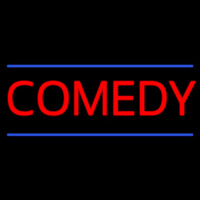 Red Comedy Blue Lines Neonreclame