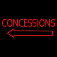 Red Concessions With Arrow Neonreclame