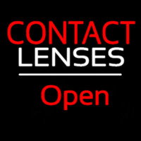 Red Contact Lenses Open White Line Neonreclame