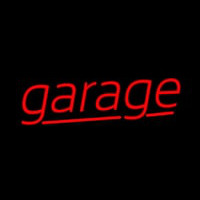 Red Cursive Garage Neonreclame