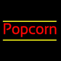 Red Cursive Popcorn Neonreclame