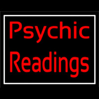 Red Cursive Psychic Readings With White Border Neonreclame