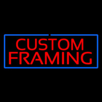 Red Custom Framing Blue Border Neonreclame