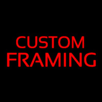 Red Custom Framing Neonreclame