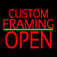 Red Custom Framing With Open 1 Neonreclame