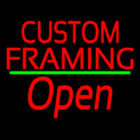 Red Custom Framing With Open 3 Neonreclame