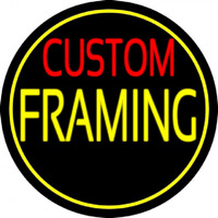 Red Custom Yellow Framing With Circle Neonreclame