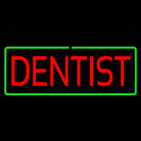 Red Dentist Green Border Neonreclame