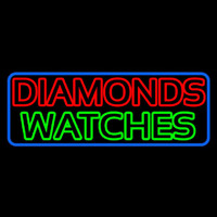 Red Diamonds Green Watches Neonreclame