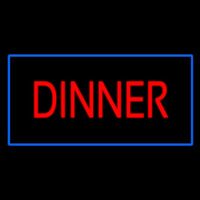 Red Dinner Rectangle Blue Neonreclame