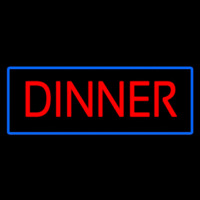 Red Dinner With Blue Border Neonreclame