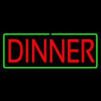 Red Dinner With Green Border Neonreclame