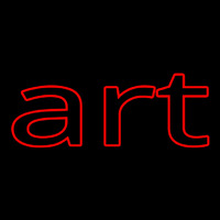 Red Double Stroke Art 1 Neonreclame